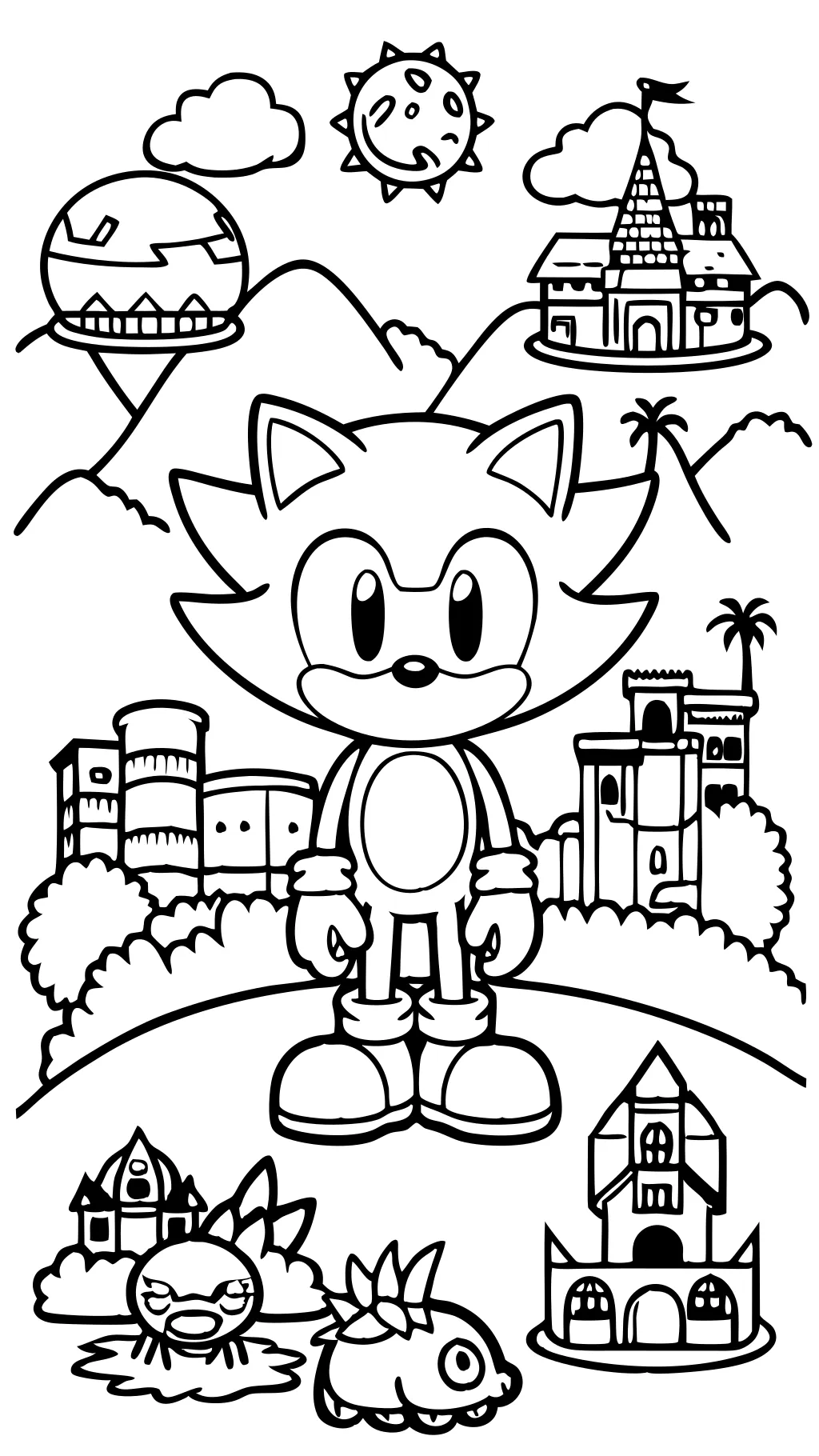 sonic printable coloring pages